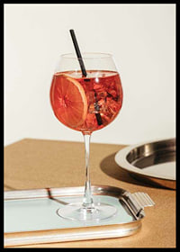 Close-up of Aperol Spritz in wine glass with orange slice-6