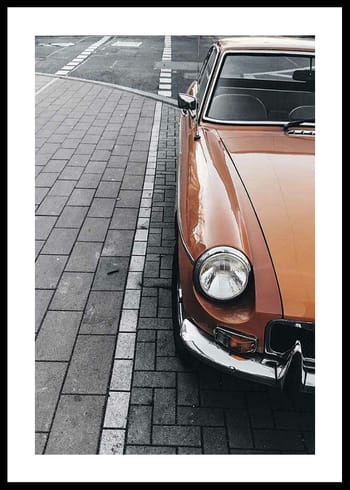 Poster Classic Car On Street