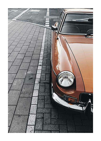 Poster Classic Car On Street