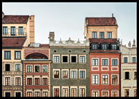 Colorful townhouses with decorated facades in Warsaw-6