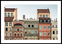 Colorful townhouses with decorated facades in Warsaw-0