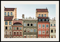 Colorful townhouses with decorated facades in Warsaw-2