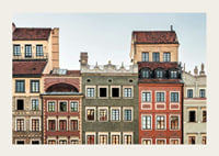 Colorful townhouses with decorated facades in Warsaw-3
