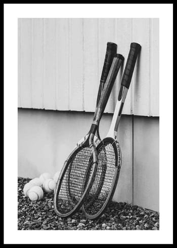 Juliste Old Tennis Rackets