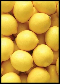 Close-up of yellow lemons in a dense pattern, photographic style-6