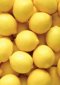 Close-up of yellow lemons in a dense pattern, photographic style-7