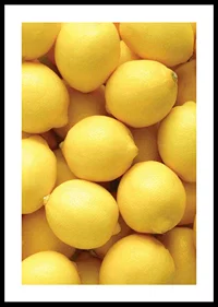 Close-up of yellow lemons in a dense pattern, photographic style-0