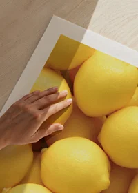 Close-up of yellow lemons in a dense pattern, photographic style-9