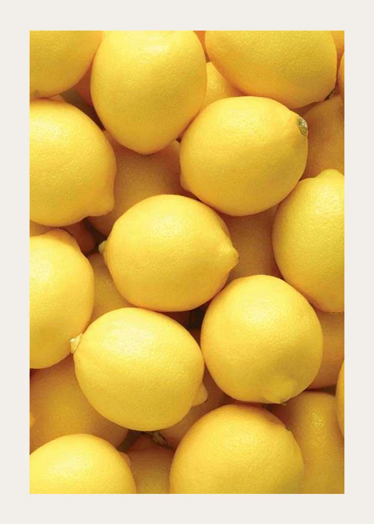 Close-up of yellow lemons in a dense pattern, photographic style-12