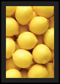 Close-up of yellow lemons in a dense pattern, photographic style-4