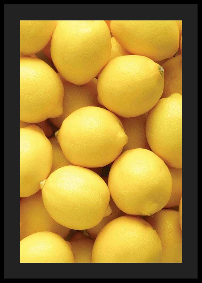 Close-up of yellow lemons in a dense pattern, photographic style-12