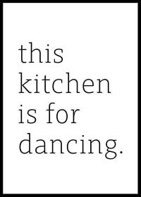 Black minimalist text on white background with kitchen message-0