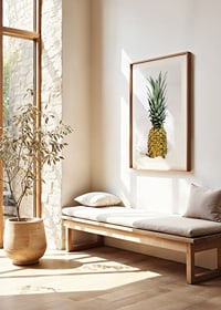 Photographic pineapple in close-up against white background-8