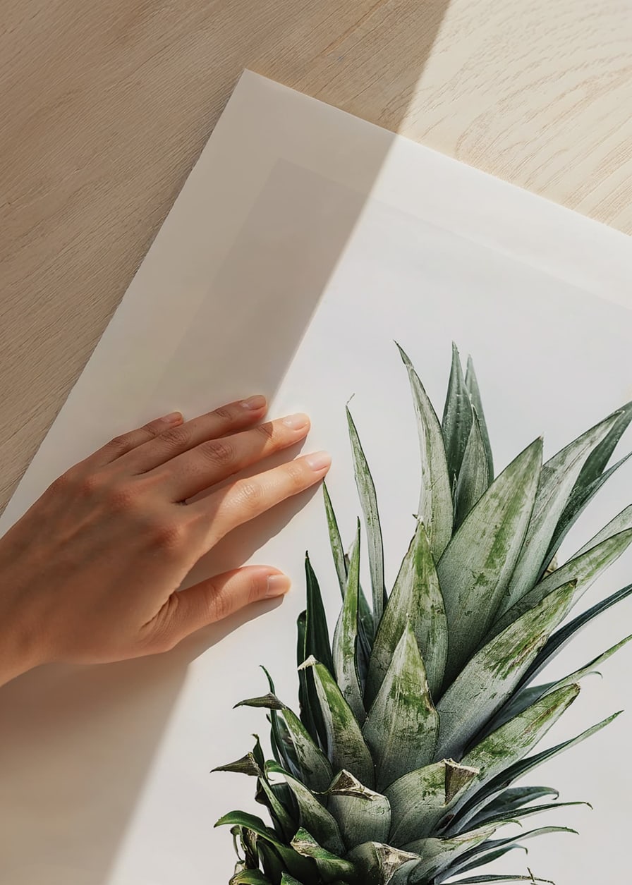Photographic pineapple in close-up against white background-12