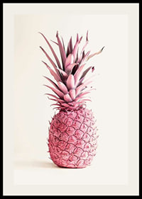Foto van roze ananas tegen een heldere, effen achtergrond-2