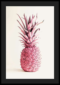 Foto van roze ananas tegen een heldere, effen achtergrond-4