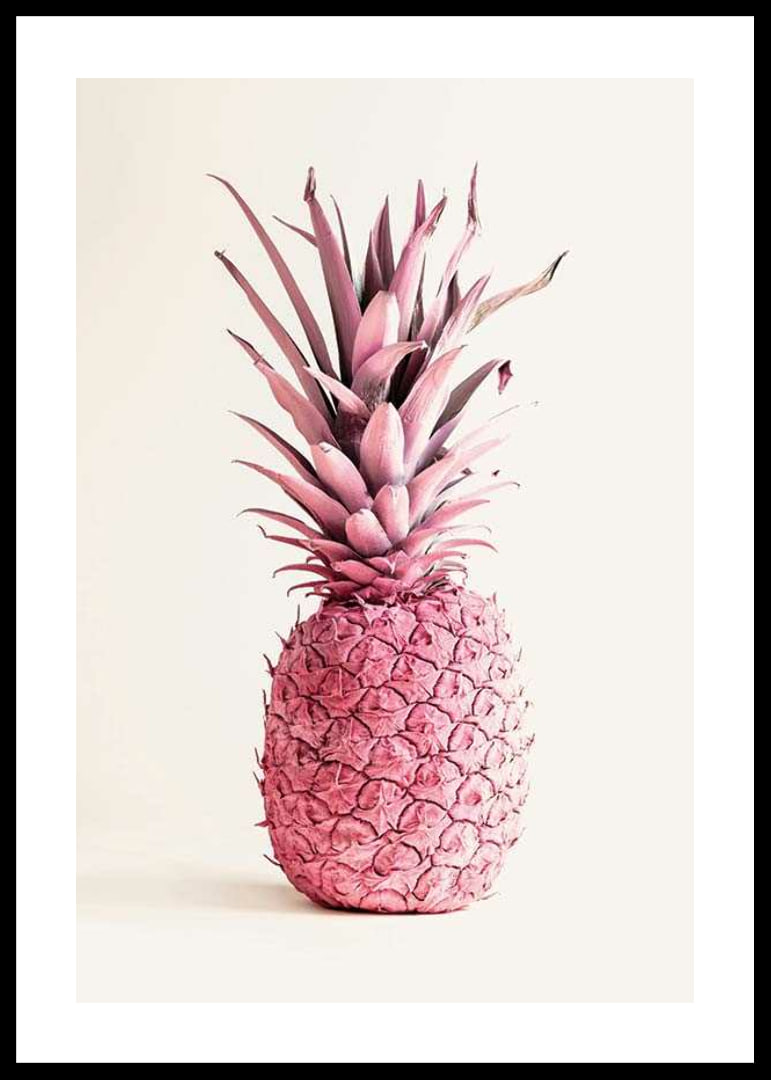 Foto van roze ananas tegen een heldere, effen achtergrond-12