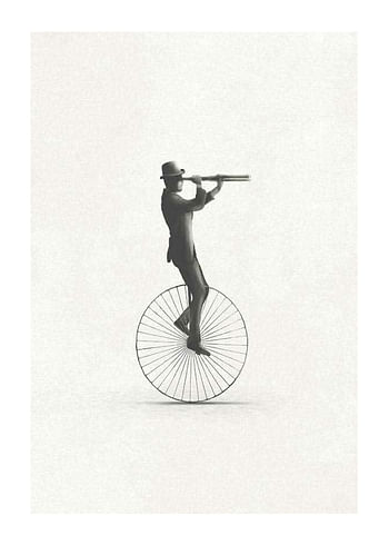 Poster Retro Unicycle