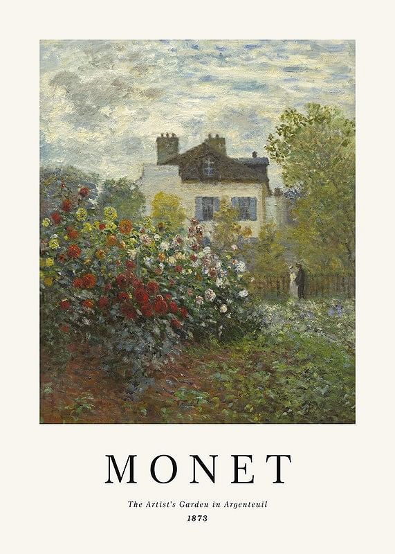 Poster Monet Garden In Argenteuil