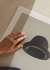 Surreal illustration of empty jacket and floating hat-9