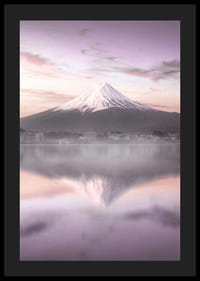 Photograph of Mount Fuji at sunrise with purple tones-4