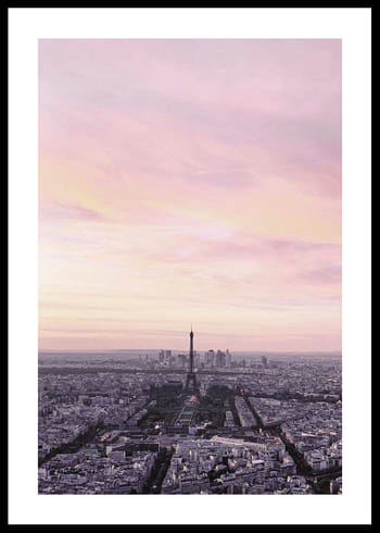 Poster Paris During Sunset