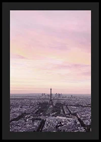 Photographic view of Paris with the Eiffel Tower in purple evening light-4