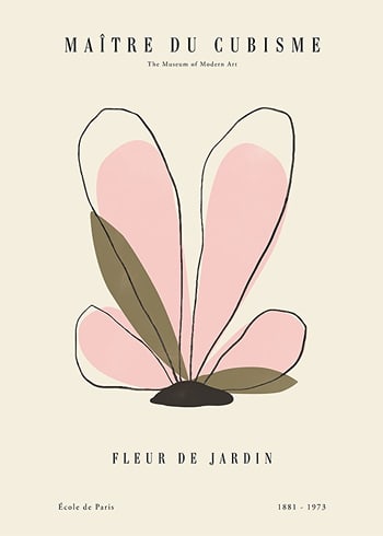 Poster Fleur Du Cubisme