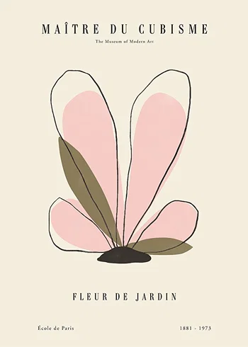 Poster Fleur Du Cubisme