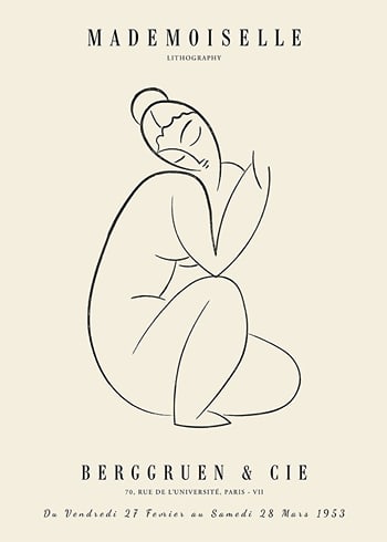 Poster Mademoiselle No2