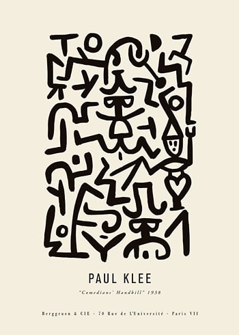 Affiche Paul Klee Comedians
