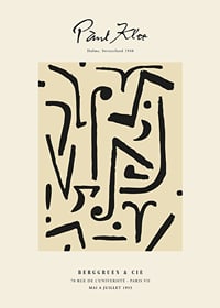 Abstract black lines on warm beige background-1