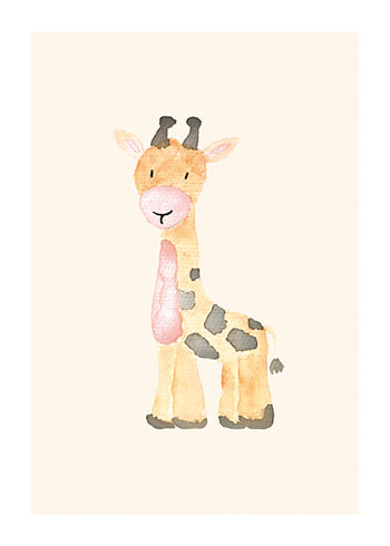 Poster Watercolor Giraffe