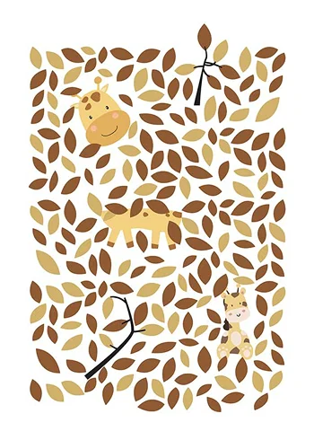 Poster Hiding Giraffe No2