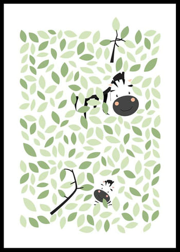 Poster Hiding Zebra
