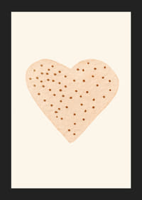 Illustrerat hjärta med bruna prickar på beige bakgrund-5
