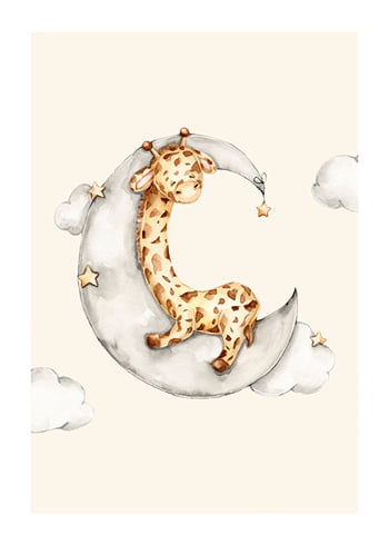 Poster Sleeping Giraffe