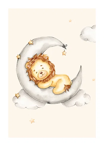 Poster Sleeping Lion