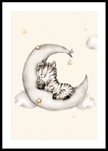 Poster Sleeping Zebra