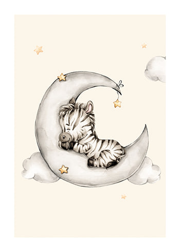 Plakat Sleeping Zebra