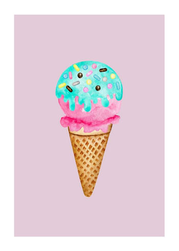 Plagát Ice Cream In Pink