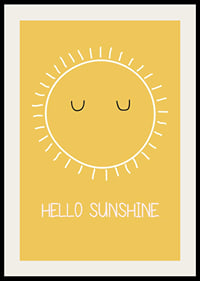 Sol ilustrado con ojos cerrados sobre fondo amarillo.-2