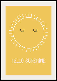 Sole illustrato con occhi chiusi su sfondo giallo-2