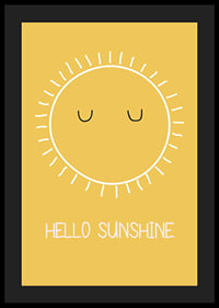 Sol ilustrado con ojos cerrados sobre fondo amarillo.-4