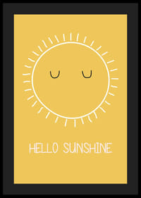 Sole illustrato con occhi chiusi su sfondo giallo-4