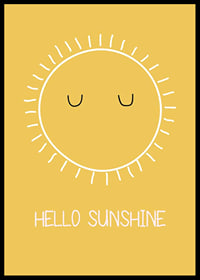 Sol ilustrado con ojos cerrados sobre fondo amarillo.-6