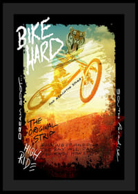 Tigrisfejű kerékpáros illusztrációja sárga és narancssárga árnyalatokban-0