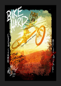 Tigrisfejű kerékpáros illusztrációja sárga és narancssárga árnyalatokban-1