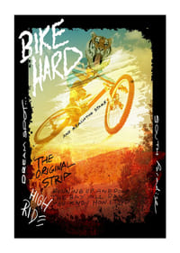 Tigrisfejű kerékpáros illusztrációja sárga és narancssárga árnyalatokban-3