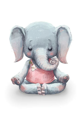 Plagát Yoga Elephant
